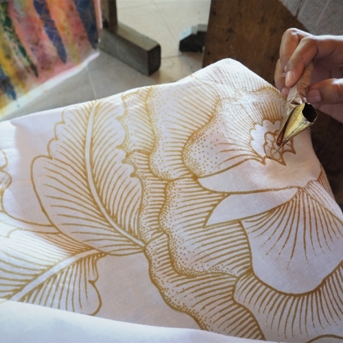 Hand-Painted Decorative Cloth